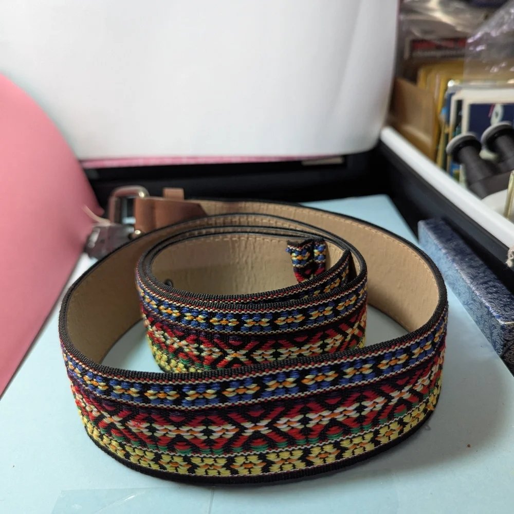 Unisex Belt S 36 inches Long Colorful Tapestry Tribal In Multi Colors